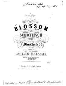 Partition complète, pour Blossom Schottisch, G major, Dressler, William