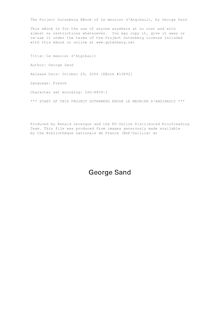Le meunier d Angibault par George Sand