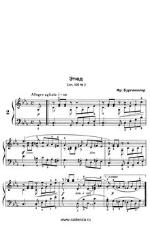 Partition No.2, 12 Etudes, Op.105, Burgmüller, Friedrich