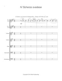 Partition I, Scherzo svedese, Sinfonia Semplice, Sinfonia Semplice