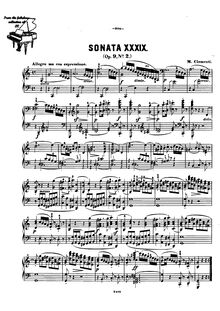 Partition Sonata No.2 en C major, Three Piano sonates, Clementi, Muzio