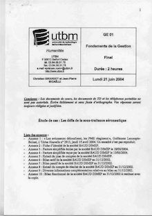 UTBM fondements de la gestion 2004