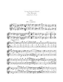 Partition hautbois 1/2, Messiah, Handel, George Frideric