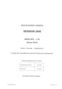 Sujet du bac S 2006: Anglais LV1