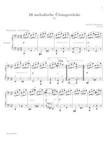 Partition No. 11, 28 Melodische übungstücke, Melodic Practice Pieces