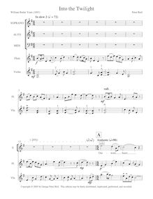 Partition complète, flûte , partie, partition de violon, Into pour Twilight