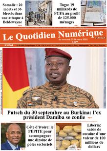 Le Quotidien Numérique d’Afrique n°2044 - du mercredi 5 octobre 2022