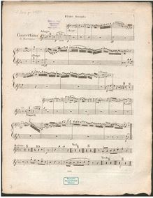 Partition flûte 2, Concertino pour clarinette et orchestre, Op.27