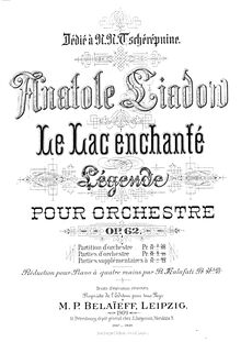 Partition complète, pour Enchanted Lake, Op.62, Le Lac enchanté. Légende.
