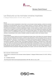 Les Dioscures sur les monnaies romaines impériales - article ; n°2 ; vol.20, pg 189-224
