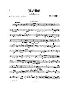 Partition violoncelle, corde quatuor en A minor, String Quartet No.3