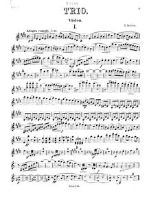 Partition de violon, Piano Trio en E major, Bretón, Tomás