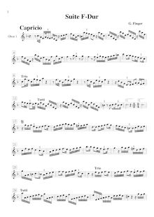 Partition hautbois 1,  pour 3 hautbois et cordes en F major, F major