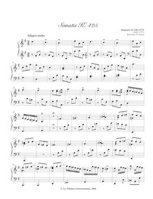 Partition Sonata K.425, 100 clavier sonates, Scarlatti, Domenico