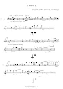 Partition hautbois (doubl. cor anglais), five foci pour vent quintette