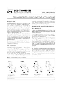 SCR s AND TRIACS IN AUTOMOTIVE APPLICATIONS