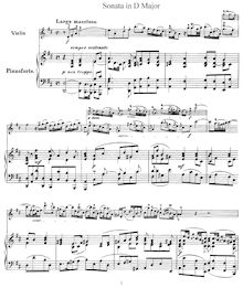 Partition violon Sonata en D Major, HWV 371, sonates pour an Accompanied Solo Instrument