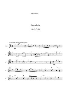 Partition violoncelle 1, Danza lenta, C, Strnad, Oliver