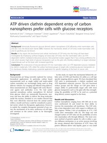 ATP driven clathrin dependent entry of carbon nanospheres prefer cells with glucose receptors