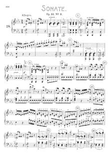 Partition complète, Piano Sonata No.18, The Hunt, E♭ major, Beethoven, Ludwig van