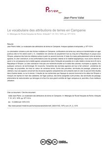 Le vocabulaire des attributions de terres en Campanie - article ; n°2 ; vol.91, pg 977-1014