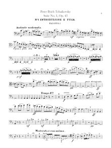 Partition basson 1, 2,  No.1, D minor, Tchaikovsky, Pyotr