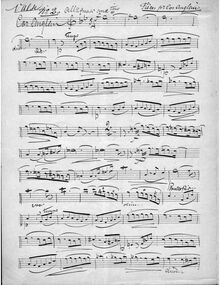 Partition Incomplete Solo , partie (1st mouvement missing), 4 pièces pour anglais cor
