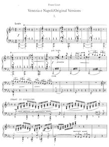 Partition Nos.1 to 3 seulement (S.159/1–3), Venezia e Napoli, Liszt, Franz