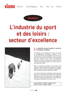 L'industrie du sport et des loisirs : secteur d'excellence