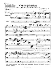 Partition complète, Concert-Präludium über  Mein Jesu, dem die Seraphinen , Op.61