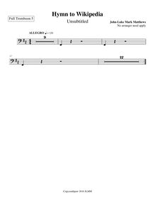 Partition Tromboon 5, Hymn to Wikipedia, D major, Matthews, John-Luke Mark
