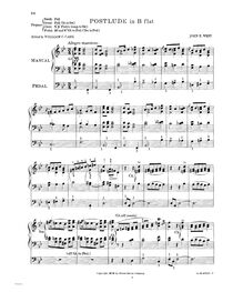 Partition complète, Postlude en B-flat major, B♭ major, West, John Ebenezer