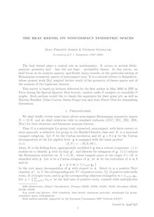 THE HEAT KERNEL ON NONCOMPACT SYMMETRIC SPACES
