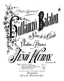 Partition de violon, Hullamzo Balaton, Hullámzó Balaton - Scènes de la Csárda No.5, Op.33