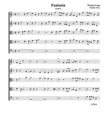 Partition Ardo, , partie 1 - Fantasia VdGS No.19(1) - partition complète (Tr Tr A T B), fantaisies pour 5 violes de gambe