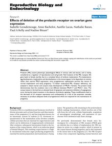 Effects of deletion of the prolactin receptor on ovarian gene expression