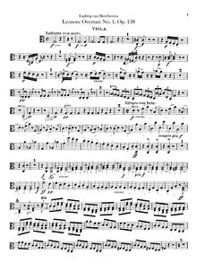 Partition altos, Leonora Overture No. 1, C major, Beethoven, Ludwig van