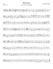 Partition viole de basse, Madrigali a 5 voci, Libro 7, Belli, Girolamo par Girolamo Belli