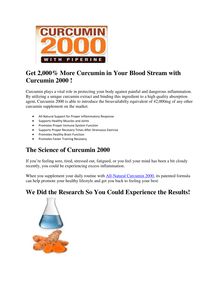 Get 2,000% More Curcumin in Your Blood Stream with Curcumin 2000 !
