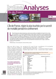 Insee Surmortalité Ile de France Covid-19