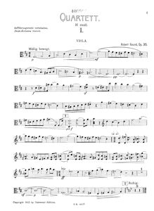 Partition de viole de gambe, Piano quatuor, Op.35, B minor