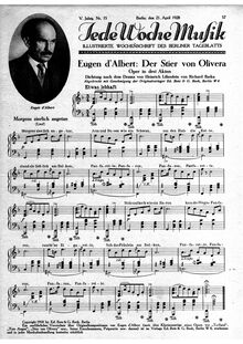 Partition de piano (avec text), Der Stier von Olivera