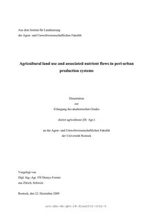 Agricultural land use and associated nutrient flows in peri-urban production systems [Elektronische Ressource] / vorgelegt von Dionys Forster