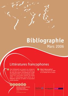 Les classiques de la littérature francophone - Bibliographie