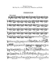 Partition clarinettes 1, 2 (B♭), From Bohemian Fields et Groves (From Bohemia s Woods et Fields)