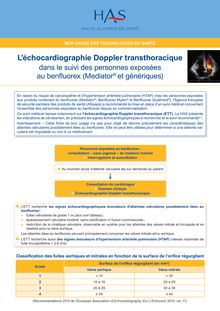 Echocardiographie doppler transthoracique  principales indications et conditions de réalisation - ETT dans le suivi des personnes exposées au benfluorex - fiche BUTS nov 2012