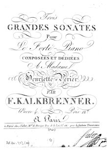 Partition No.1 en G minor, 3 Piano sonates, Op.4, Kalkbrenner, Friedrich Wilhelm