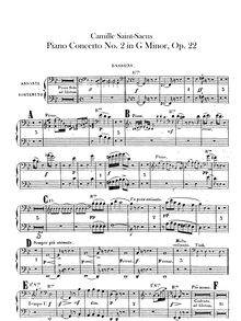 Partition basson 1/2, Deuxième Concerto pour Piano et Orchestre, Op.22