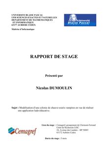 Rapport stage maitrise