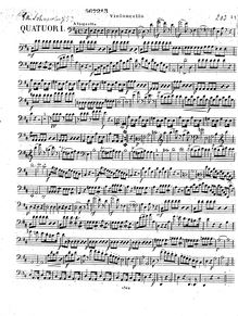 Partition violoncelle, 3 quatuors pour flûte et cordes, Schneider, Georg Abraham par Georg Abraham Schneider